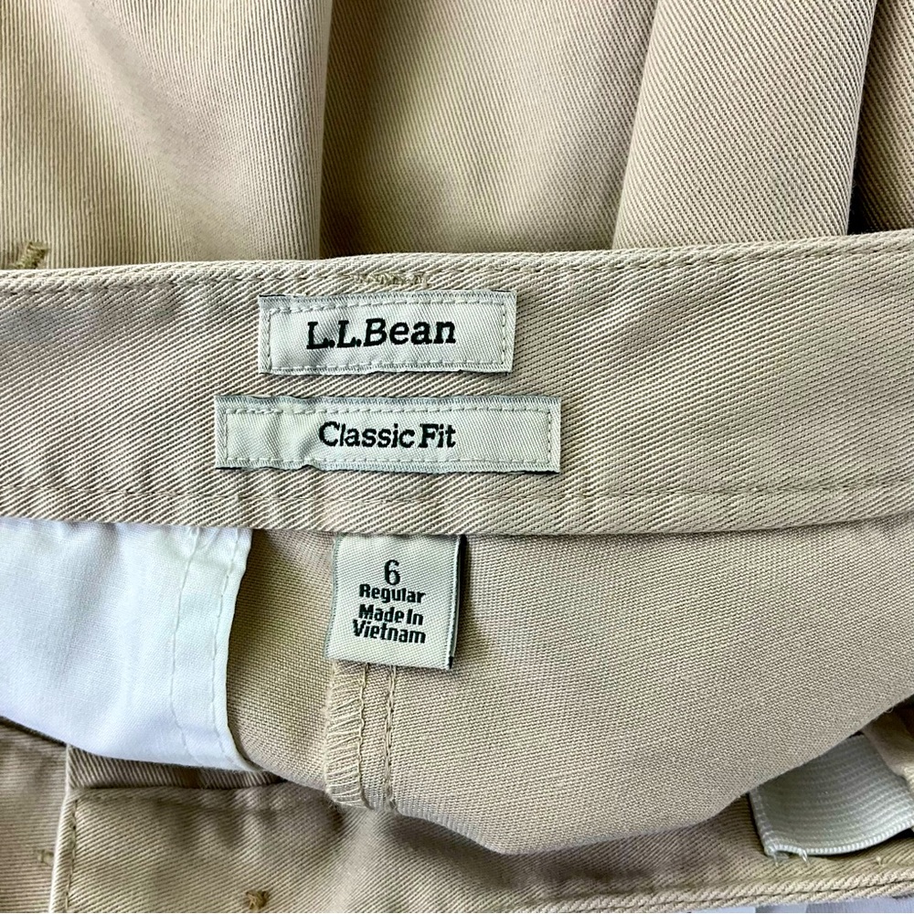 L.L.Bean women beige pant classic fit, wrinkle free Size 6 Regular NWT - Picture 8 of 16